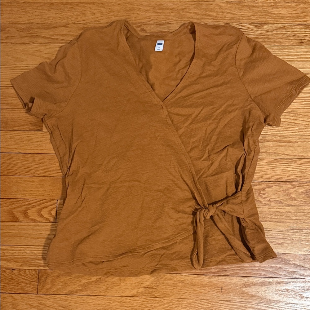 Old navy t shirt faux wrap blouse sz extra large xl